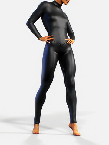 Black Leather Bodysuit-unitard-bootysculpted